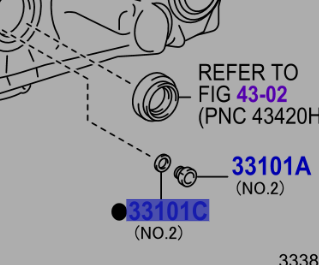 Toyota IQ 2008-2014 Gasket For Manual Transmission Filler Plug, NO.2
