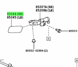 Toyota GT86 2012-2016 Lamp Washer Cover, RH (Satin White Pearl)
