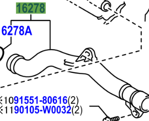 Toyota Avensis 2008-2018 Pipe, Water By-Pass, NO.2