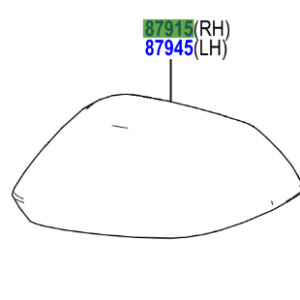 Toyota Yaris GR 2020- Outer Mirror Cover RH Black