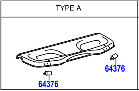 Toyota Yaris / Hybrid (2014-2020) Package Tray - Parcel Shelf Type (A)