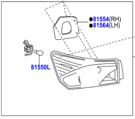 Toyota Avensis 2008-2018 Lamp Assy, Rear Combination, LH
