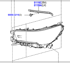 Toyota Hilux 2021-2023 Headlamp Assy, LH
