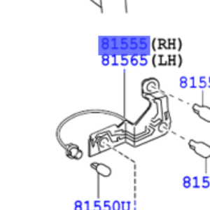 Toyota Auris/Hybrid 2007-2013 Socket & Wire Sub-Assy, Rear Combination Lamp ,LH, *153
