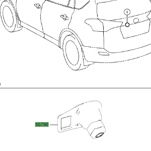 Toyota Rav4 2012-2019 Camera Assy, Television, Back Monitor