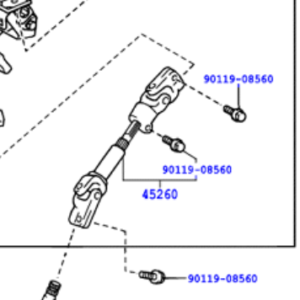 Toyota Avensis 2003-2008 Shaft Assy, Steering Intermediate, No.2