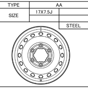 Toyota Hilux 2015-2020 Steel Wheel Type AA 17"
