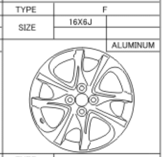 Toyota Yaris/Hybrid 2011-2014 Alloy Wheel Type F