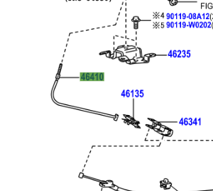 Toyota Auris/Hybrid 2012-2018 Cable Assy, Parking Brake, No.1