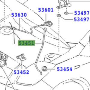 Toyota Yaris 2005-2011 Hood Support, Rod