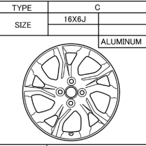 Toyota Yaris/Hybrid 2014-2020 Alloy Wheel Type C