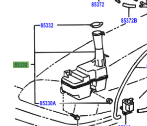 Toyota Starlet 1996-1999 Jar Assy, Windshield Washer