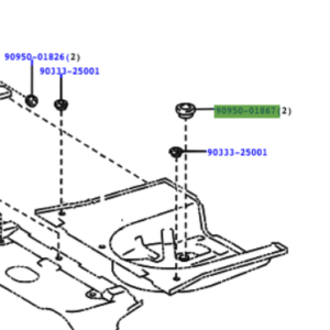 Toyota Yaris 2001-2005 Plug Hole 90950-01867