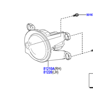 Toyota Corolla 2019- Lamp Unit, Fog Lamp, LH