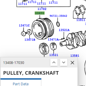 Toyota Land Cruiser 100 1998-2007 Crankshaft Pulley