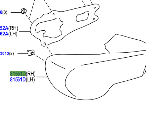 Toyota GT86 2012-2016 Lens & Body, Rear Combination Lamp, RH