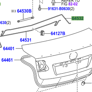 Toyota Avensis 2008-2018 Bar, Luggage Door Hinge Torsion, LH