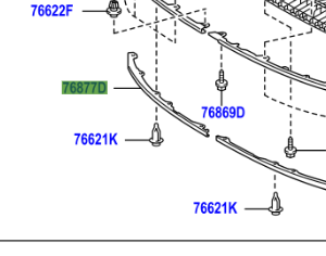 Toyota Verso 2009-2017 Protector, Front Spoiler Side, RH