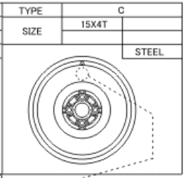 Toyota Yaris 2005-2011 Steel wheel Type C