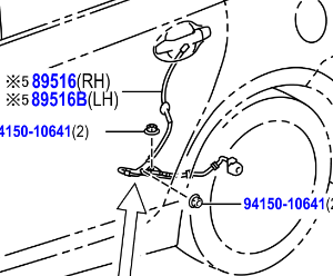 Toyota Prius 2009-2015 Rear LH Skid Control Sensor