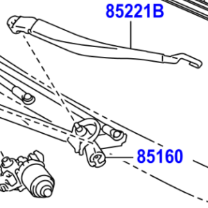 Toyota Land Cruiser Prado 2009-2017 Front Wiper Arm LH