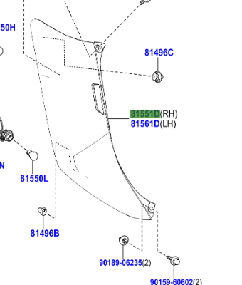 Toyota Aygo 2014- Lens & Body Rear Combination Lamp, RH