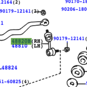 Toyota Regius/Touring 1997-2002 Link Assy, Front Stabilizer, LH