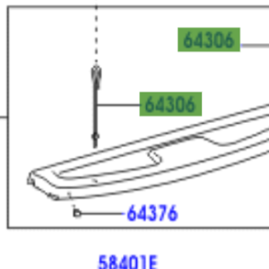 Toyota Yaris 2005-2011 Suspender Sub-Assy, Package Tray Trim