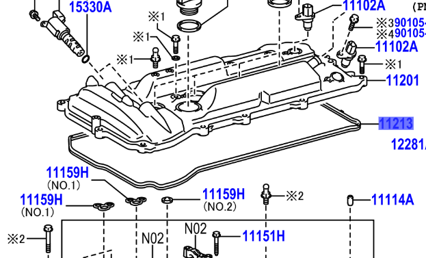 Toyota Rav4 (NAP) 2008-2013 Gasket, Cylinder Head Cover