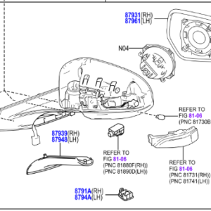 Toyota C-HR 2023- Outer Wingmirror RH