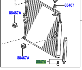 Toyota Land Cruiser Prado 2009-2017 Dryer, Cooler, Air Conditioner-Dual(Auto)
