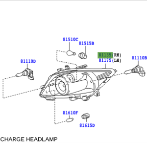 Toyota Auris/Hybrid 2007-2013 Headlamp Unit Assy RH