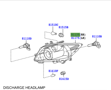 Toyota Auris/Hybrid 2007-2013 Headlamp Unit Assy RH