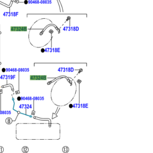 Toyota IQ 2008-2014 Hose, Flexible (For Rear Brake Tube, No.2)