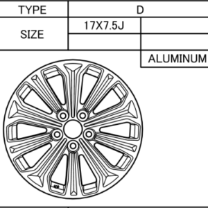 Toyota Corolla 2019- Alloy Wheel Type D 17"