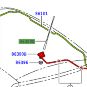 Toyota Yaris 2005-2011 Antenna Pole