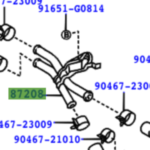 Toyota Hilux 1997-2005 Pipe Sub-Assy, Heater Water