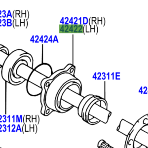 Toyota Hilux 1997-2005 Case, Rear Axle Bearing, LH