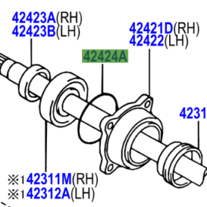Toyota Hilux 1997-2005 Ring, O For Bearing Retainer Set