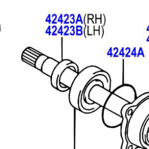 Toyota Hilux 1997-2005 Retainer, Rear Axle Bearing, Inner LH