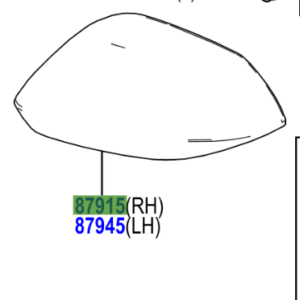 Toyota Yaris 2020- Wing Mirror Cover 3U5 LH