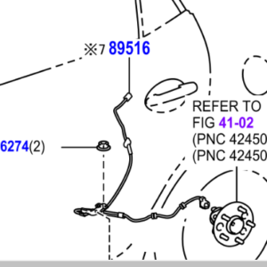 Toyota Auris/Hybrid 2007-2013 Rear ABS Sensor RH
