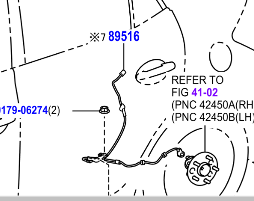 Toyota Auris/Hybrid 2007-2013 Rear ABS Sensor RH