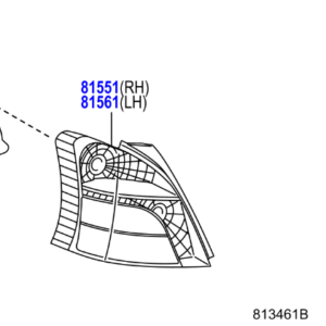 Toyota Yaris 2005-2011 Rear Combination Lamp Unit LH
