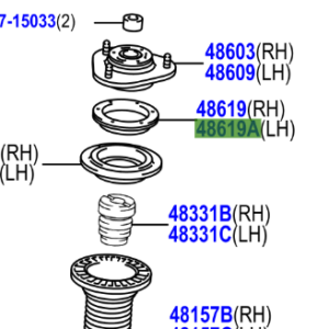 Toyota Prius 2009-2015 Bearing, Strut Mounting, LH