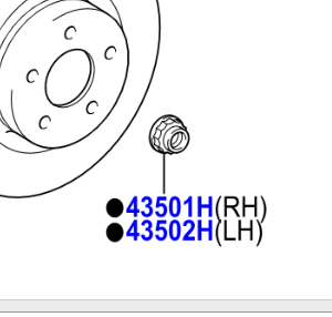 Toyota Auris/Hybrid 2012-2018 Nut For Front Axle Shaft