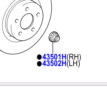 Toyota Auris/Hybrid 2012-2018 Nut For Front Axle Shaft