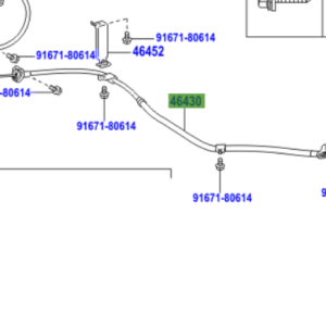 Toyota IQ 2008-2014 Parking Brake Cable No,3