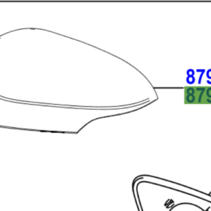 Toyota Auris/Hybrid 2012-2018 Wingmirror Cover LH 1H5