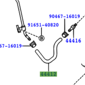 Toyota Hiace/Hiace S.B.V 1995-2011 Return Hose